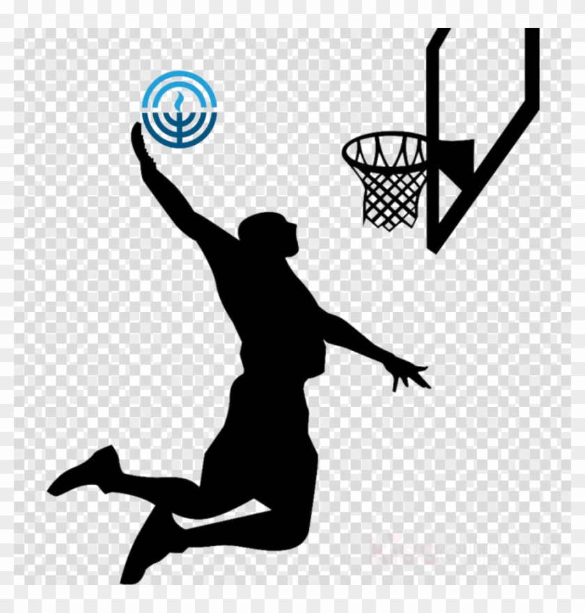 Basketball Silhouettes Clipart Wall Decal Basketball - Dunking Basketball Silhouette Png Transparent Png