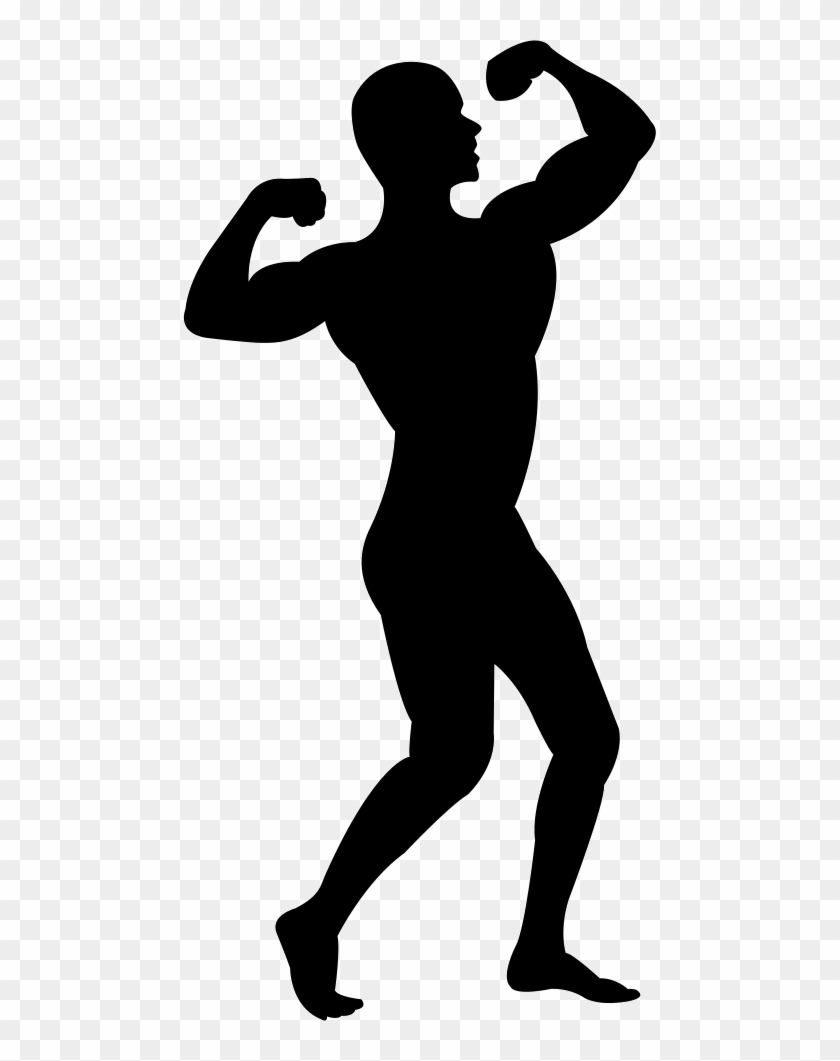 Man Flexing His Muscles Silhouette Png Icon - Man Flexing Silhouette Clipart #2267576