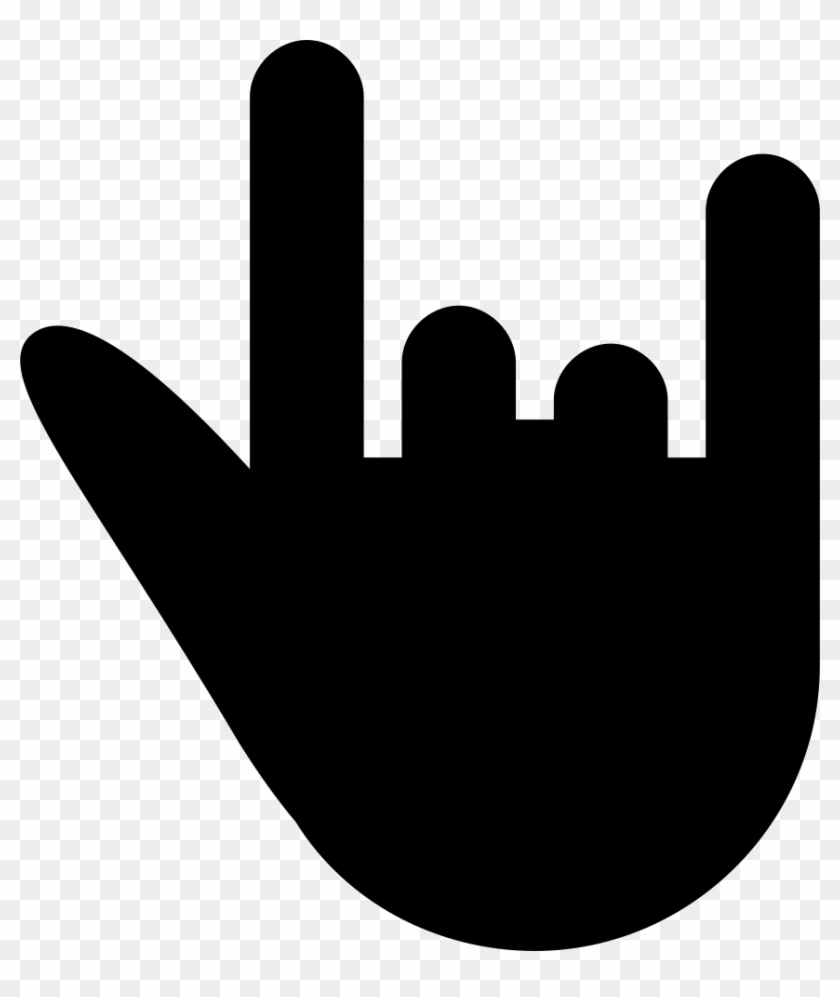Rock N Roll Gesture Hand Silhouette Comments - Silhueta Rock Png Clipart
