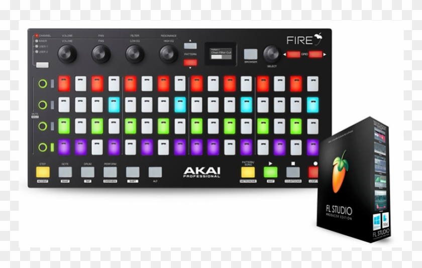 Akai Professional Fire Fl Studio Controller With Fl - Akai Fire Fl Studio Clipart #2267706
