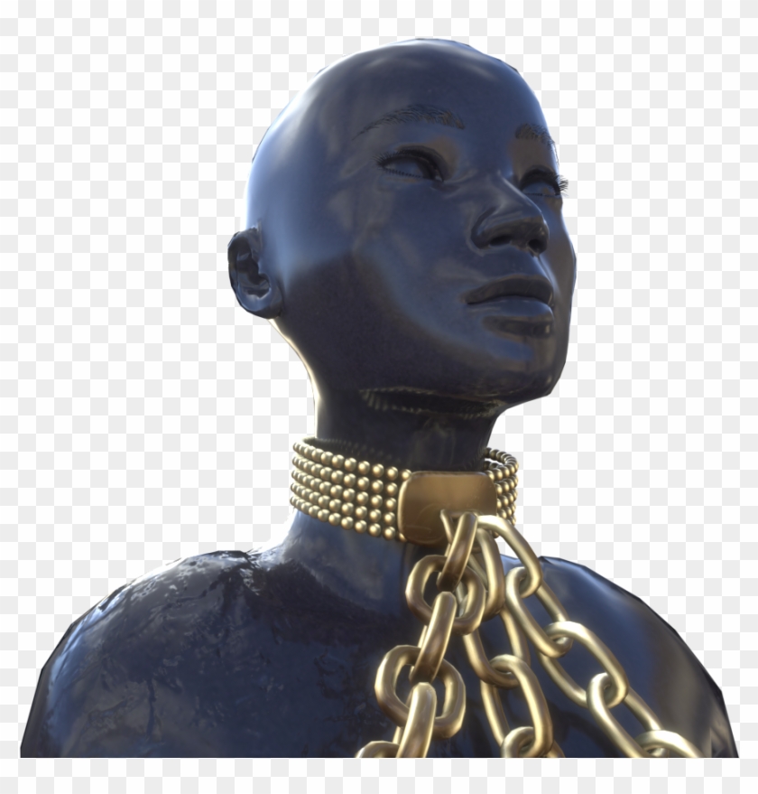 Pearls Collar, Chains And Broken - Bronze Sculpture Clipart