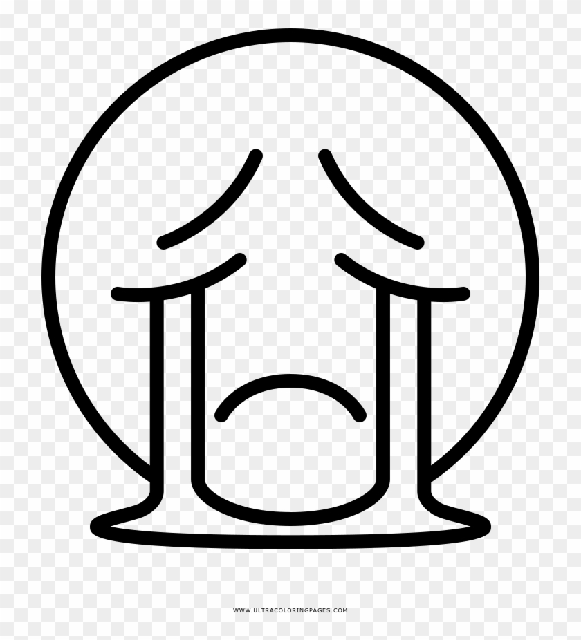 Loudly Crying Face Coloring Page Clipart