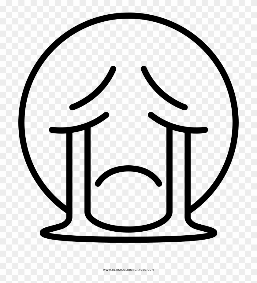 Loudly Crying Face Coloring Page Clipart #2268620