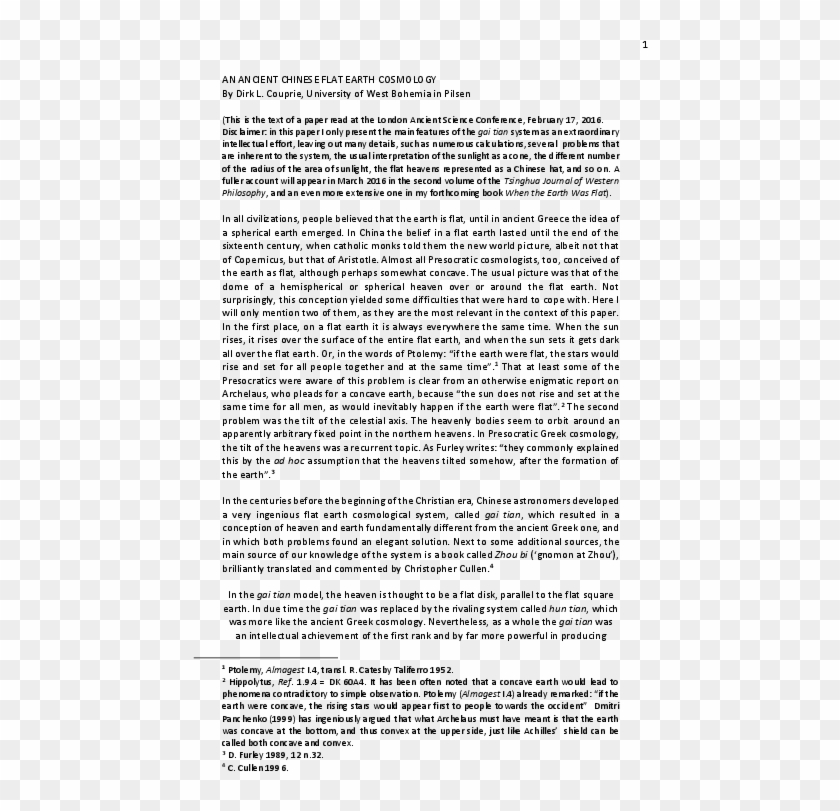 An Ancient Chinese Flat Earth Cosmology - Broadcast On Genocide, Page 1 Clipart #2268972