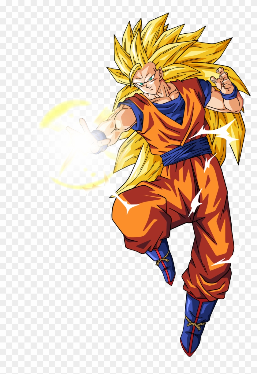 Goku Saiyan - Dragon Ball Z Characters Goku Super Saiyan 3 Clipart
