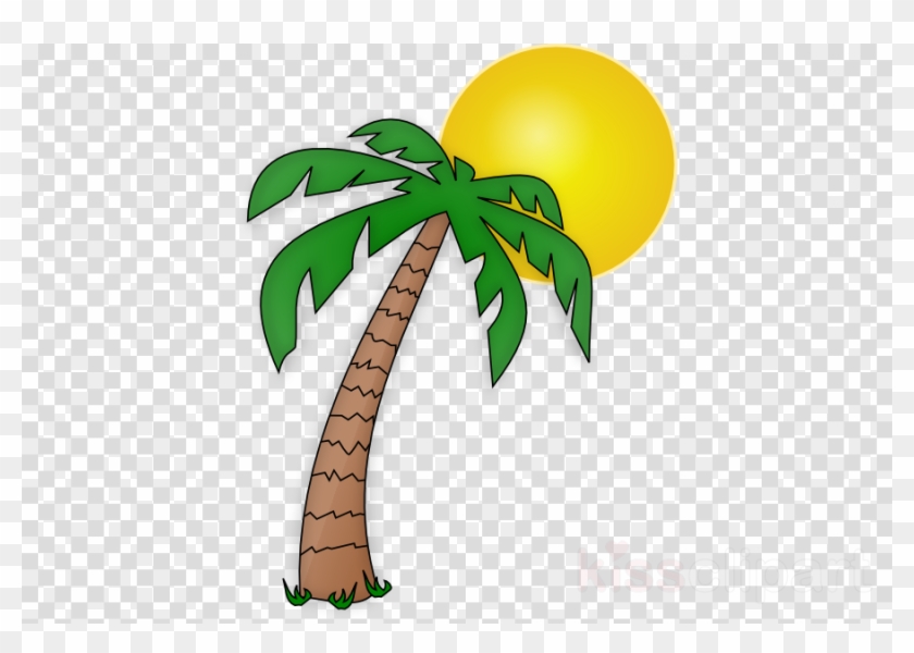 Transparent Background Palm Tree Clipart Palm Trees - Cartoon Beach Background Png #2269240