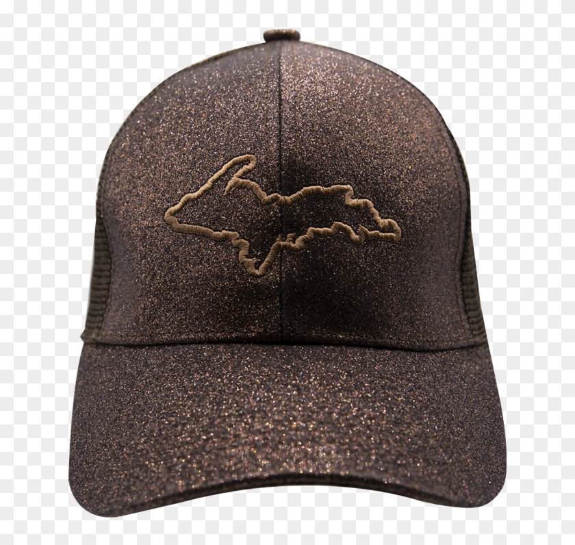 Hat - "u - P - Silhouette" Women's Bronze Glitter Ponytail Clipart