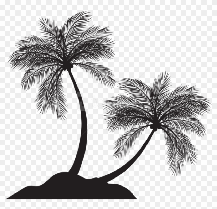 Free Png Two Palm Trees Silhouette Png Png Clipart #2269387