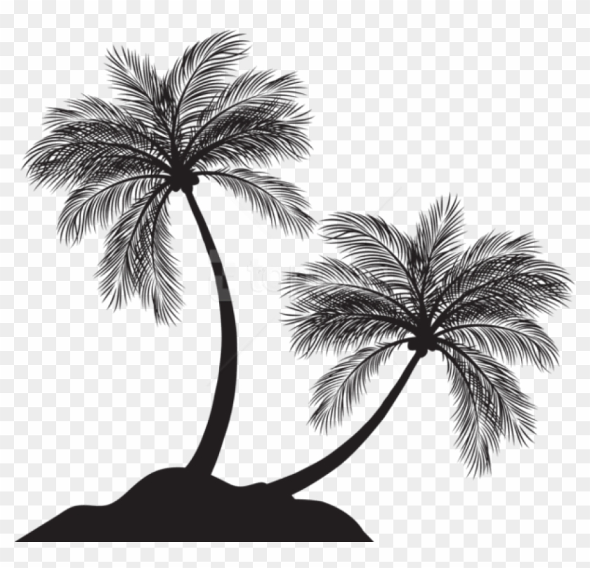 Free Png Two Palm Trees Silhouette Png Png Clipart