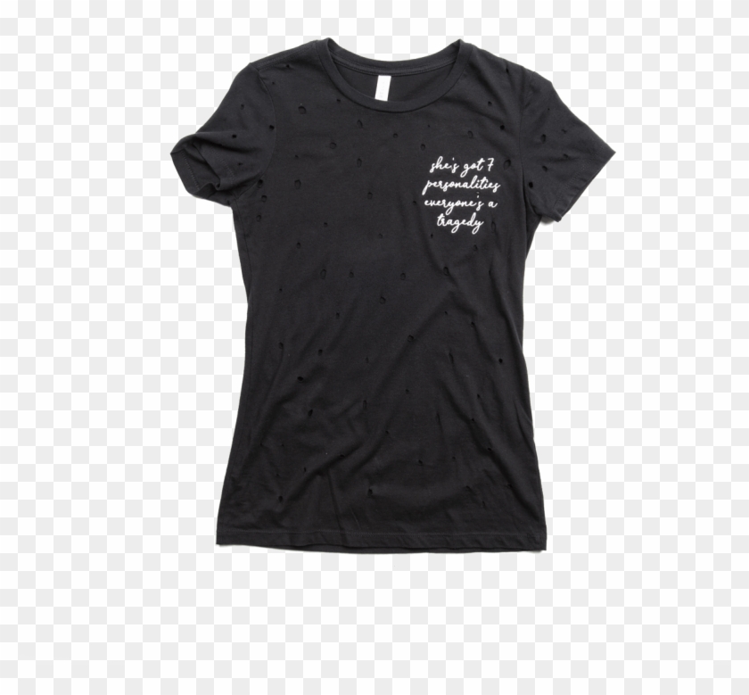 7 Personalities Distressed Tee - Active Shirt Clipart