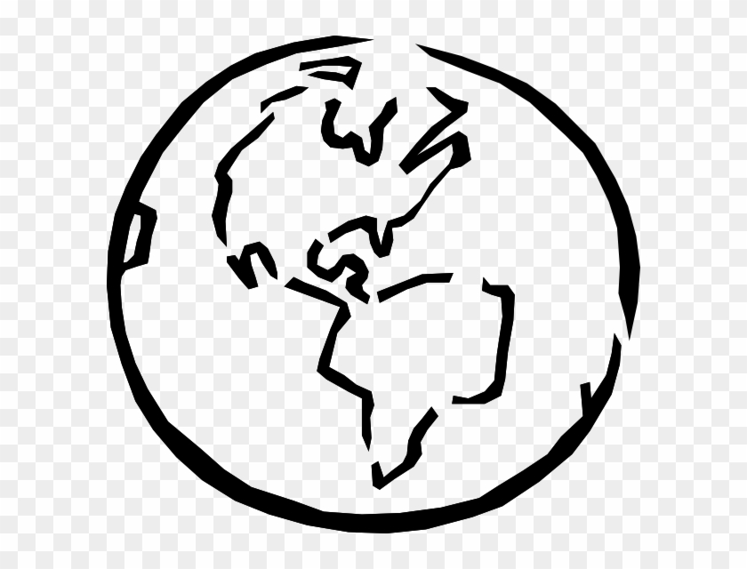Earth Sketch Clip Art At Clker - World Clipart Transparent Background - Png Download