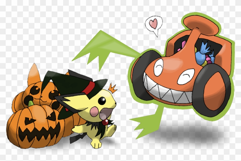 #pokemon #pichu #rotom #pumpkin #halloween - Cartoon Clipart #2272831