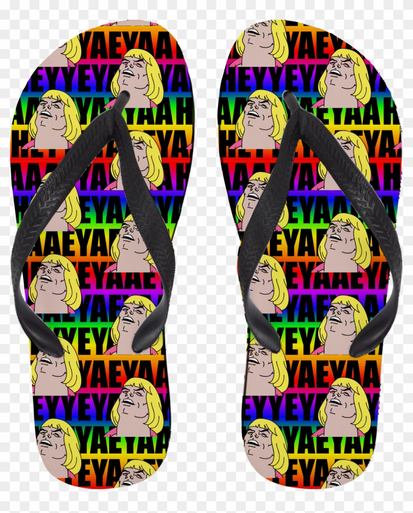 What's Up Pattern Flip Flops - Flip-flops Clipart #2273379