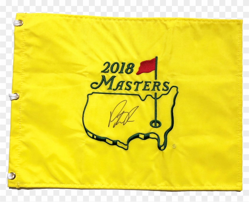 Patrick Reed Autographed 2018 Masters Pin Flag Psa - Masters Flags Clipart