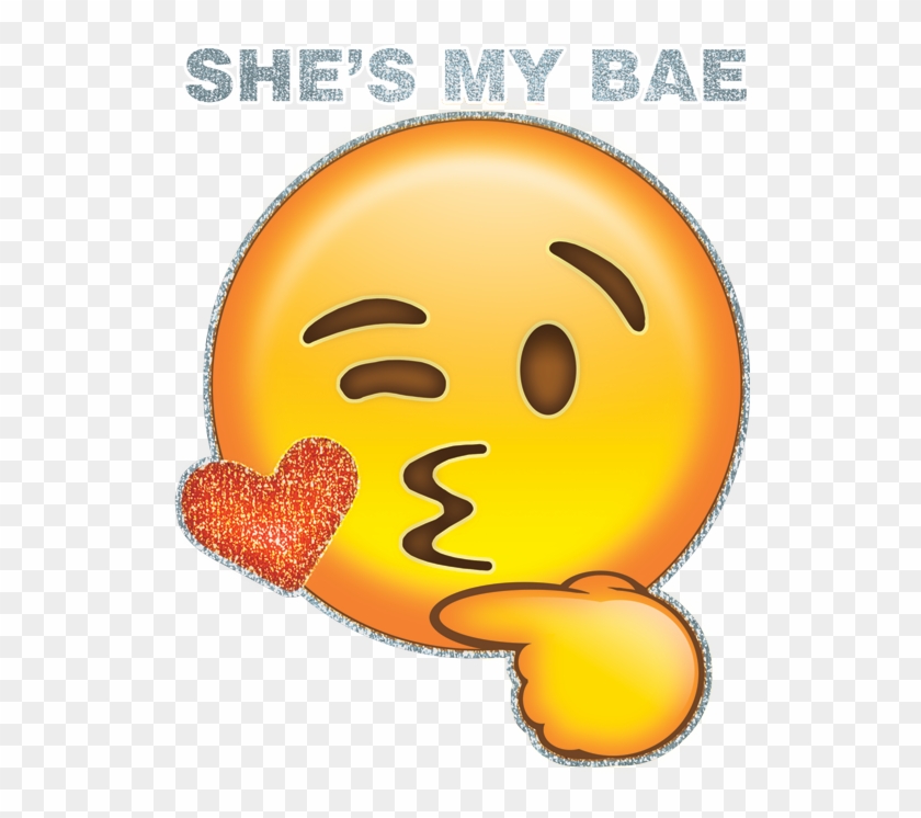 She's My Bae Emoji Kiss - Smiley Clipart