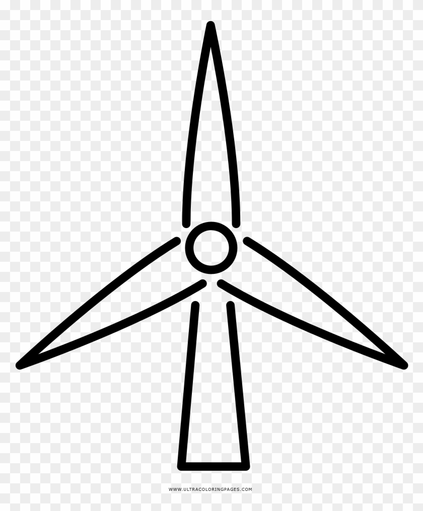 Wind Turbine Coloring Page - Wind Turbine Clipart