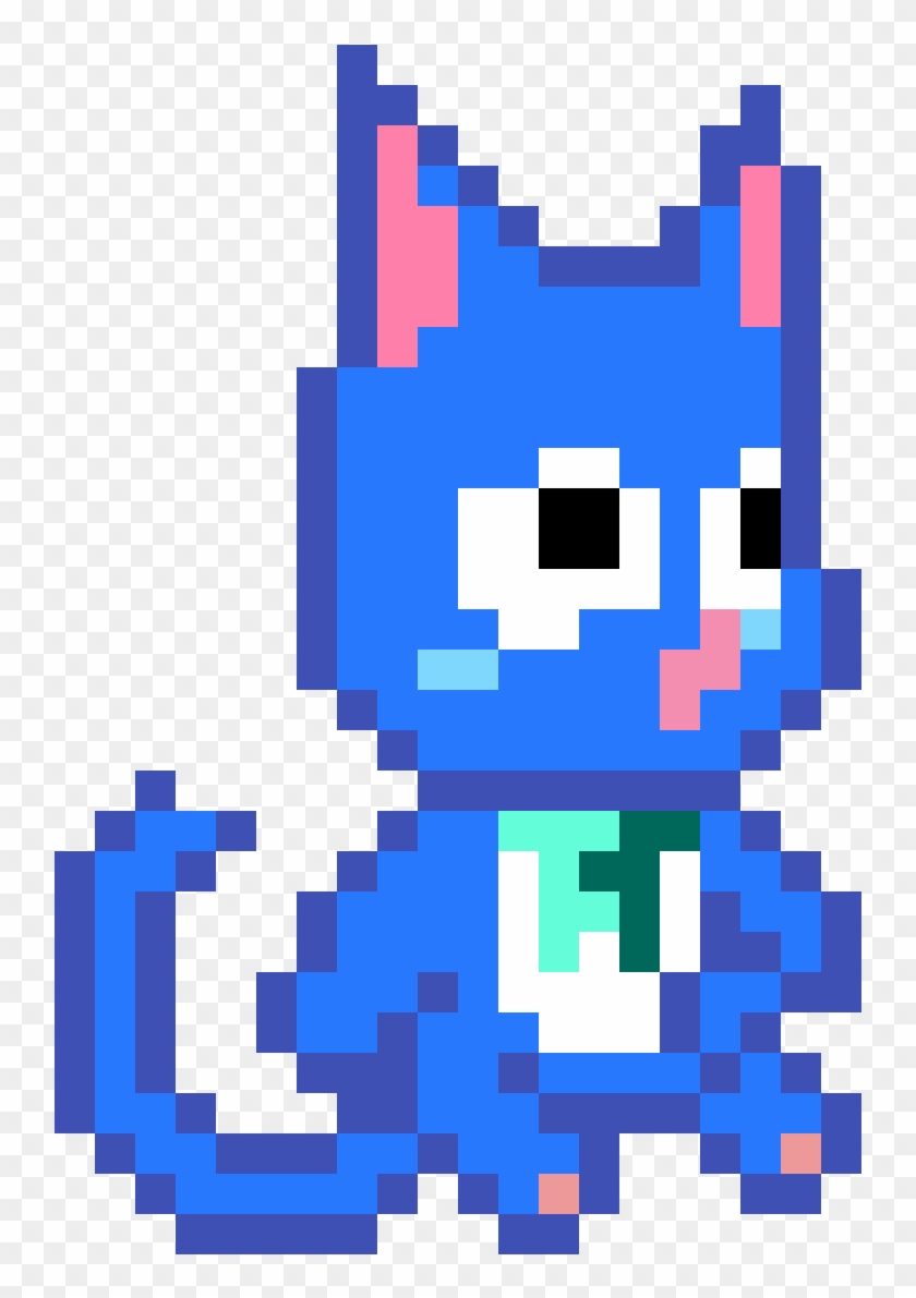 Fairy Tail Happy - Pixel Art Fairy Tail Clipart