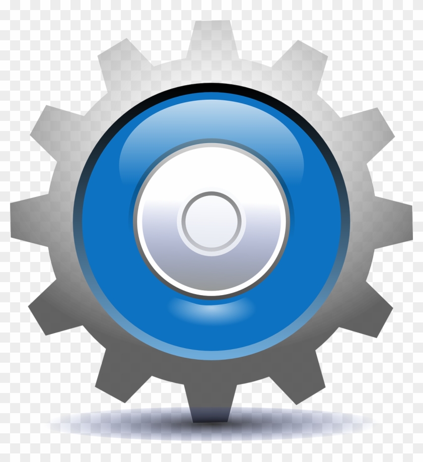Setting Clipart Setting Icon - Blue Setting Button Png Transparent Png #2274830
