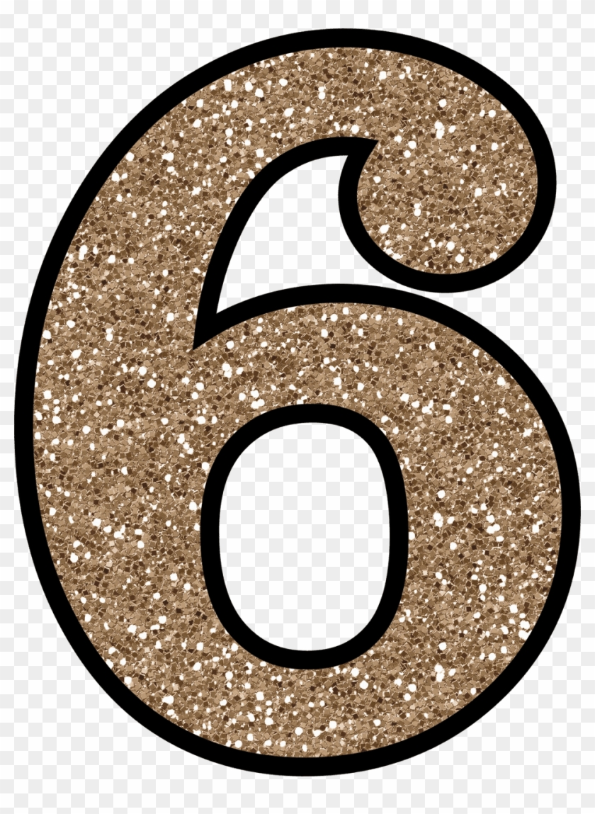 Image - Number 6 Glitter Clipart