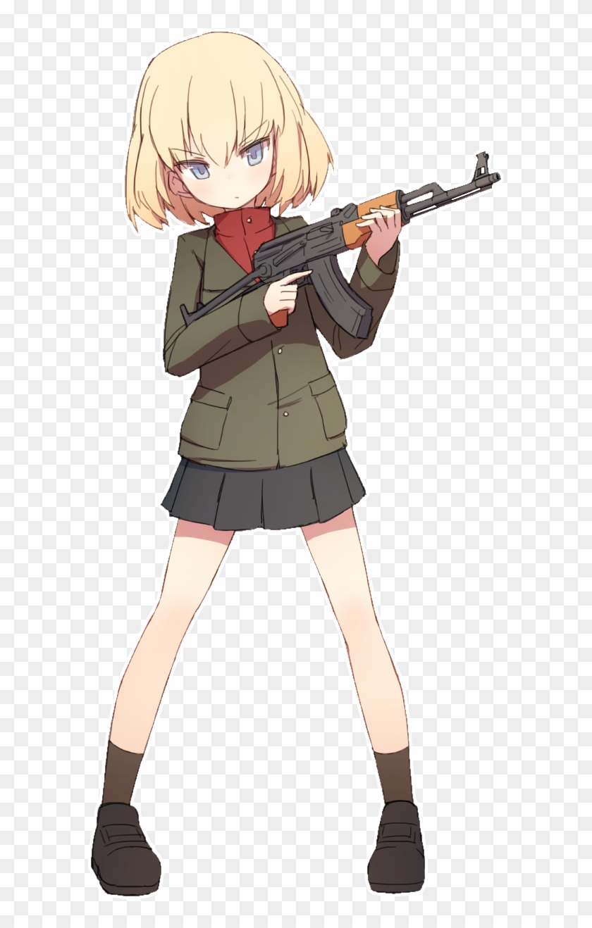 Anime Girl With Ak 47 , Png Download - Girls Und Panzer Katyusha Png Clipart