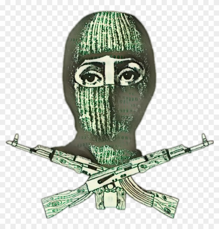 #masked #maskon #robbery #gun #ak47 #thuglife #lookinlikeabagofmoney - Ak 47 Tattoo Clipart #2276104