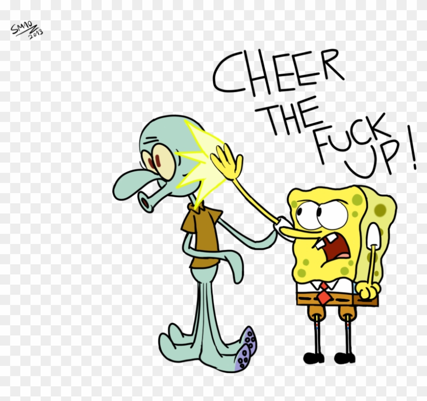 2013 Cheer The Fuck 0 Squidward Tentacles Spongebob - Dabbing Squidward Clipart