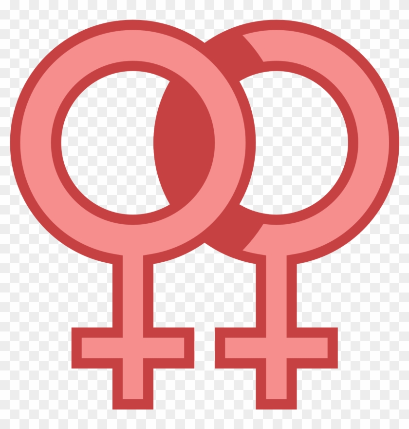 Female Double Icon - Transparent Background Woman Symbol Png Clipart