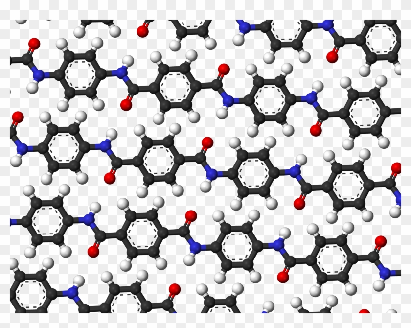 Kevlar 3d Balls - Structure Moleculaire Du Kevlar Clipart