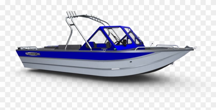 Fishing Boat Clipart Jon Boat - Wakeboard Tower On Aluminum Boat - Png Download