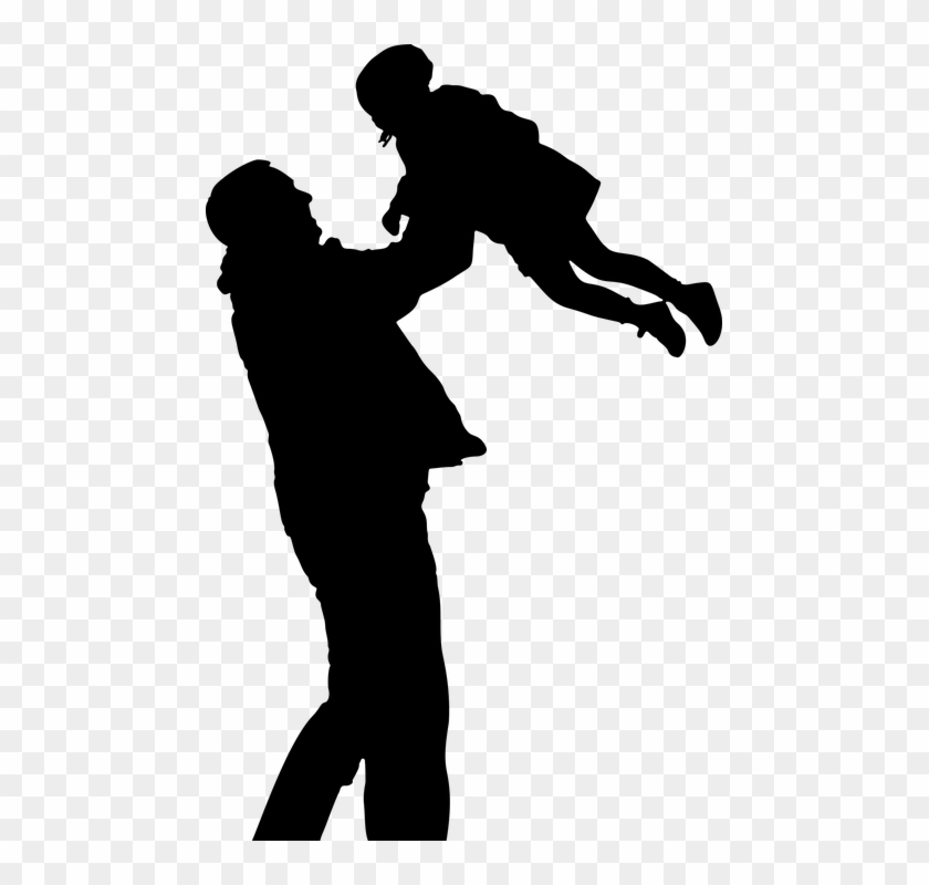 Child Daughter Father Female Girl Human Male Man - Dad And Daughter Silhouette Clipart