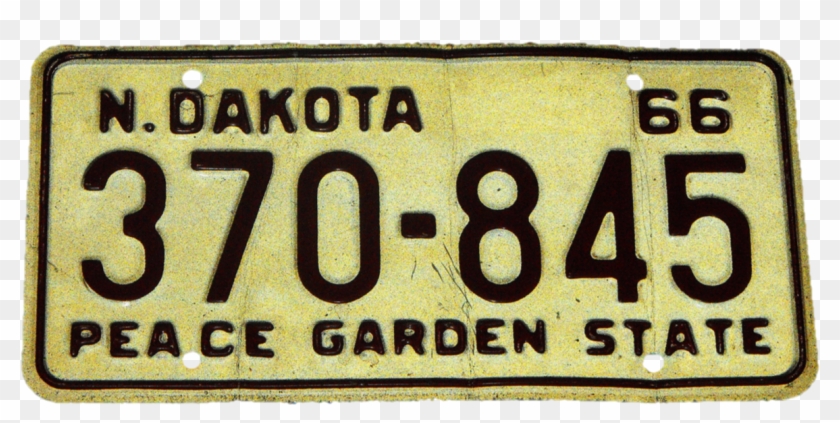 North Dakota 1966 License Plate - Signage Clipart #2278048