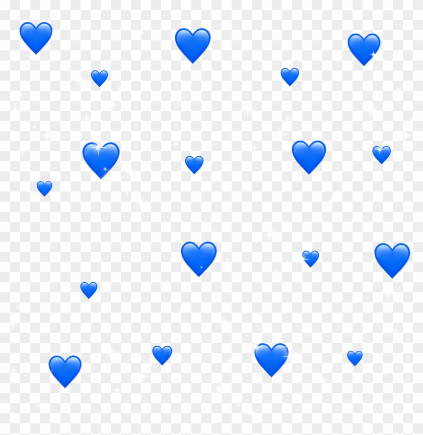 Blue Hearts 💙 - Transparent Blue Aesthetic Stickers Clipart #2279220