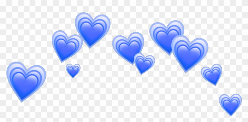 #heart #blue #blueheart #heartblue #hearts #crown #tumblr - Heart Crown Png Emoji Clipart