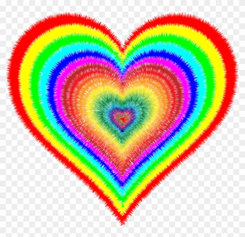 This Free Icons Png Design Of Fuzzy Heart - Transparent Tie Dye Heart Clipart #2279314