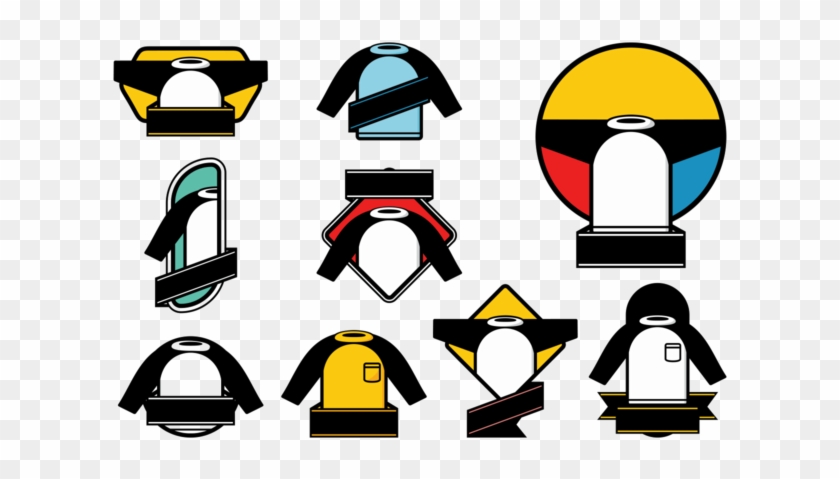 Raglan Banner Template Vectors Clipart