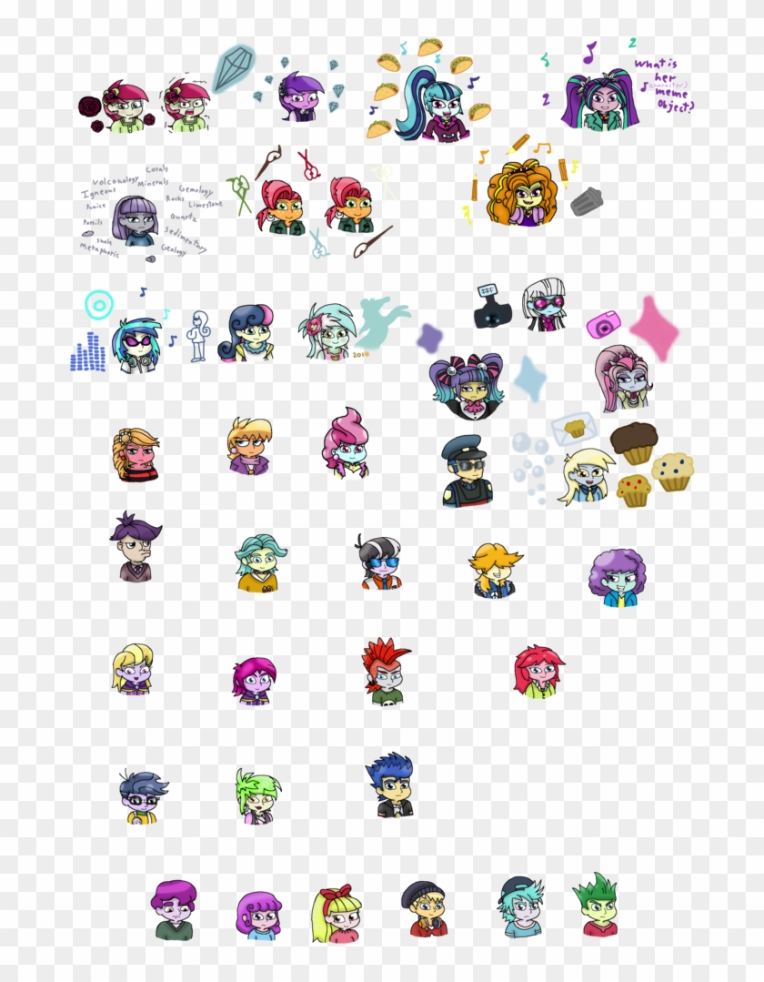 Adagio Dazzle, Amethyst Star, Aria Blaze, Babs Seed, - Micro Chips My Little Pony Equestria Girls Blueberry Clipart