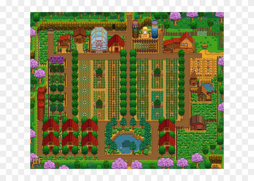 Farms Of Stardew Valley - Stardew Valley Standard Farm Layout Clipart #2281034