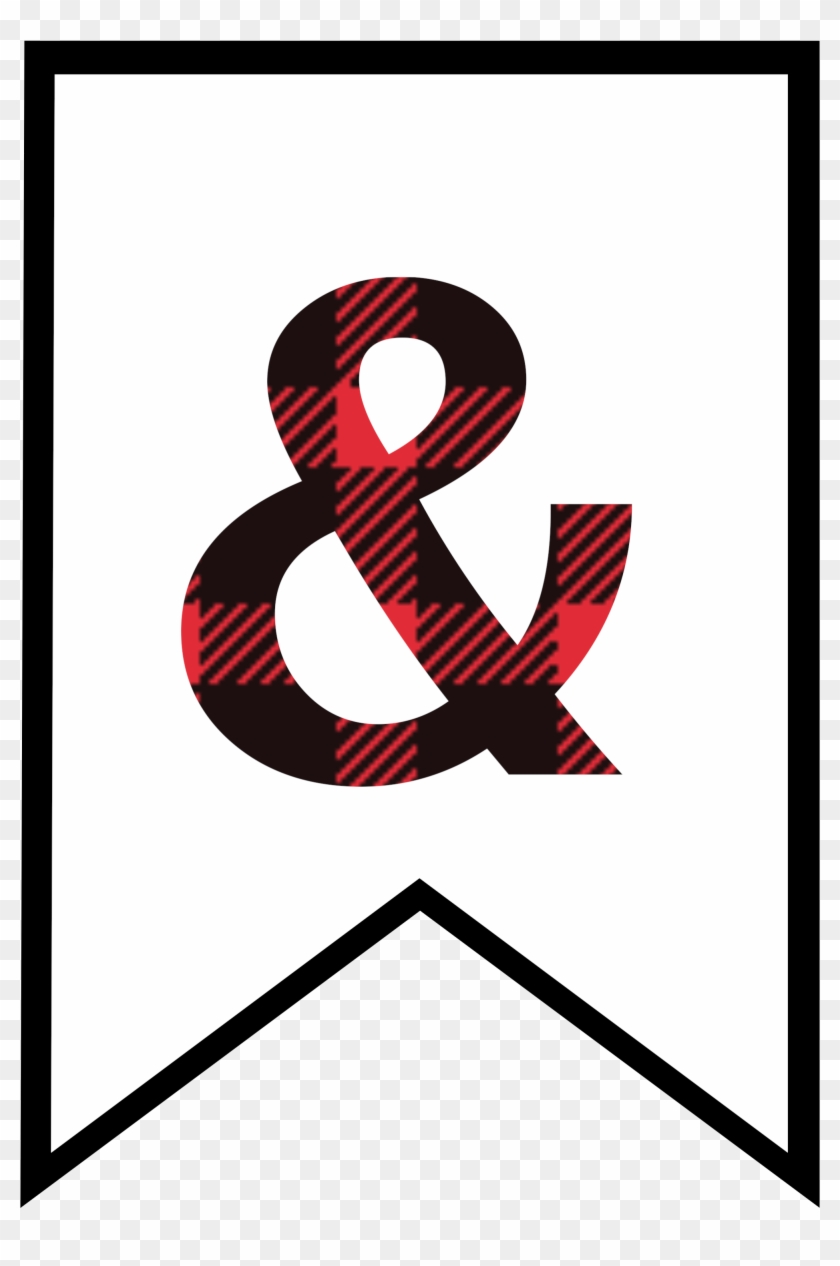 Blank Buffalo Plaid Banner Flag - Graphic Design Clipart