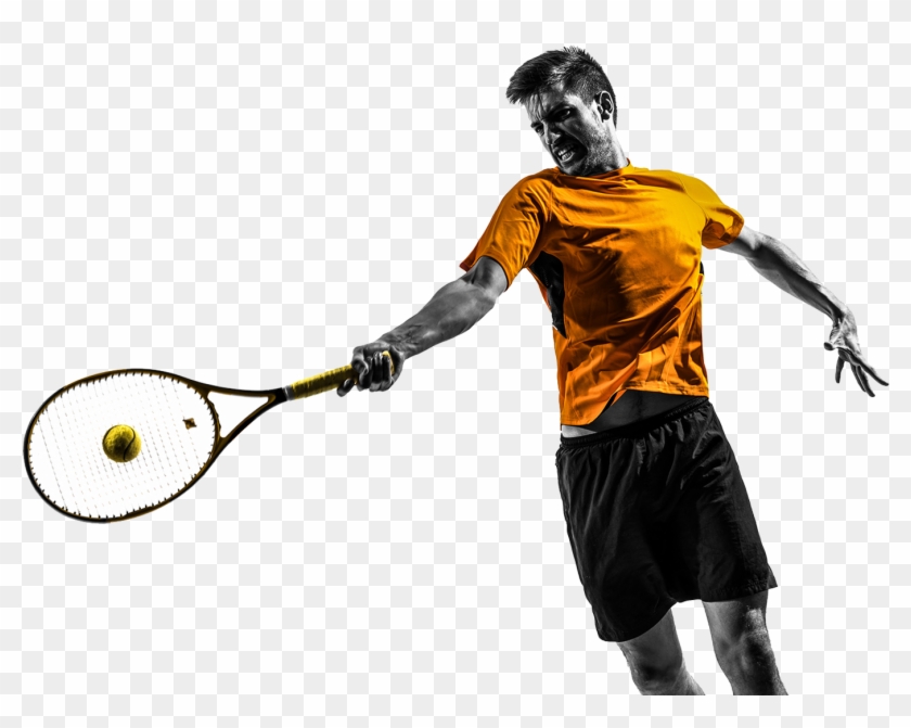 Usi's Tennis Training Program Utilizes A Bio-mechanical - Man Tennis Player White Background Clipart #2281443