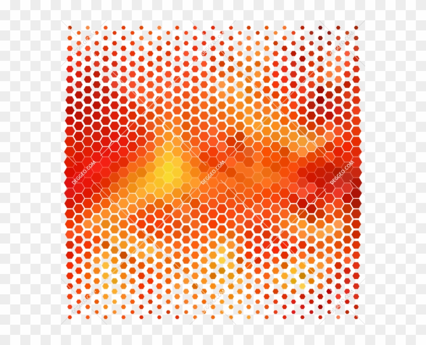 Halftone Dotted Hexa Degrade Neon Pink Pizazz - Perforated Gold Clipart #2281811