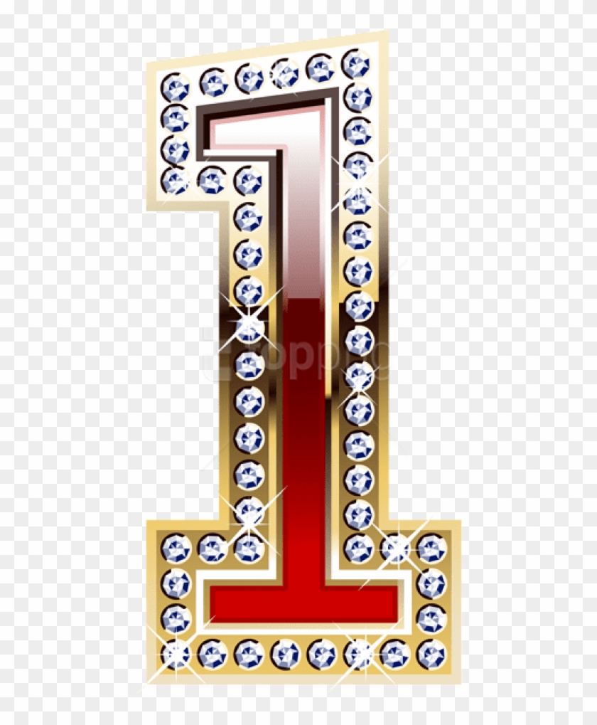 Free Png Download Gold And Red Number One Clipart Png - Red And Gold Numbers Transparent Png