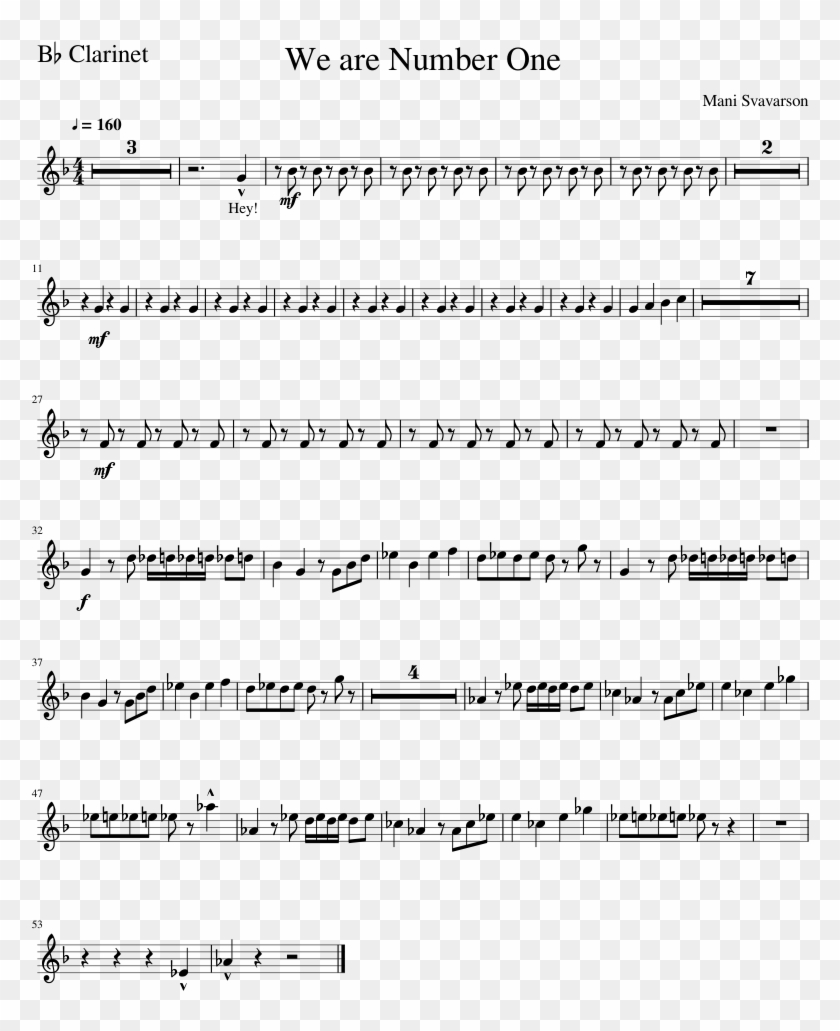 We Are Number One Clarinet Clipart #2282608