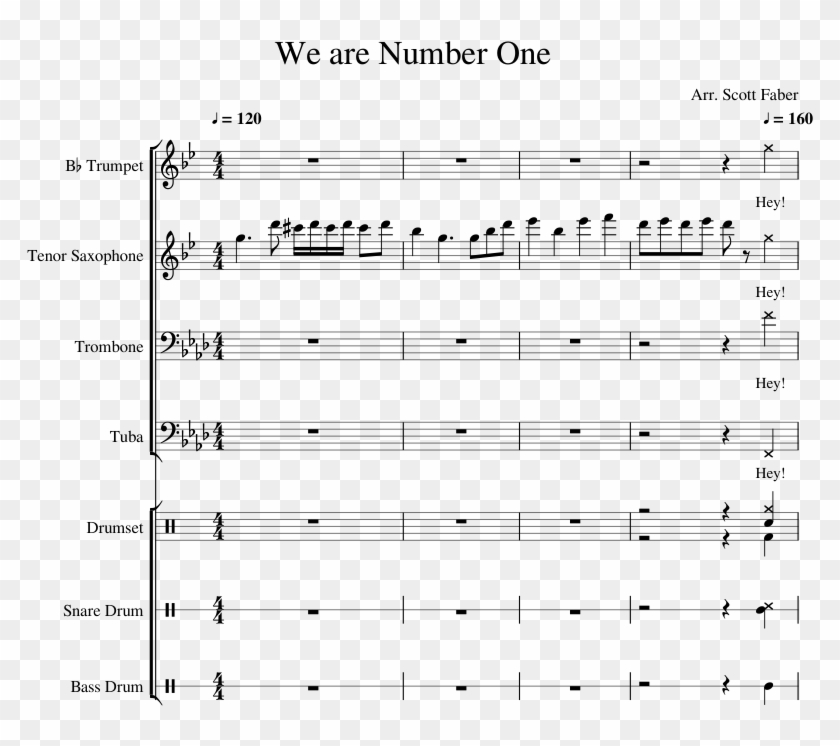 We Are Number One Sheet Music Composed By Arr - We Are Number One Sheet Music Trumpet Clipart #2282858