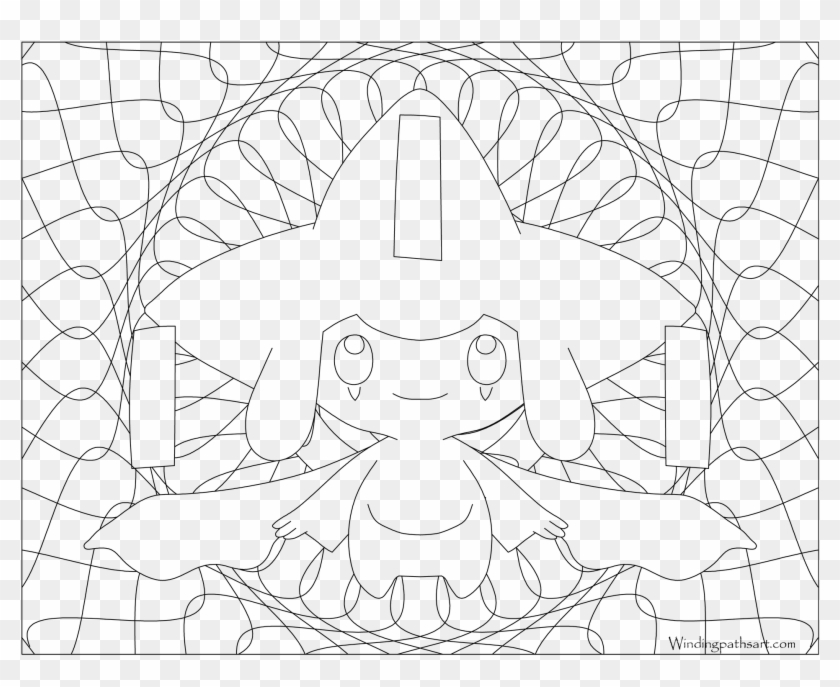 Adult Pokemon Coloring Page Jirachi Clipart