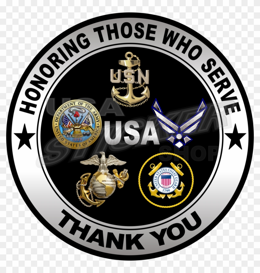 Army Thank You “honoring Those Who Serve” Sticker Round - Cornell University Logo Png Clipart #2282891