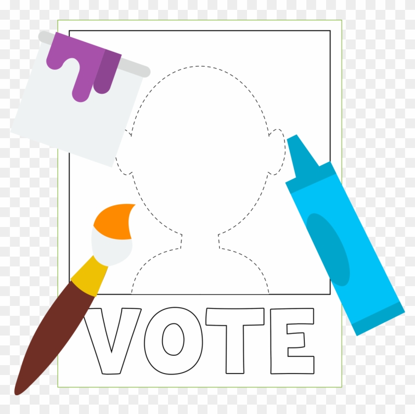 Poster Of A Blank Vote Poster For You To Color - Poster For Kids For Voting Clipart #2282895