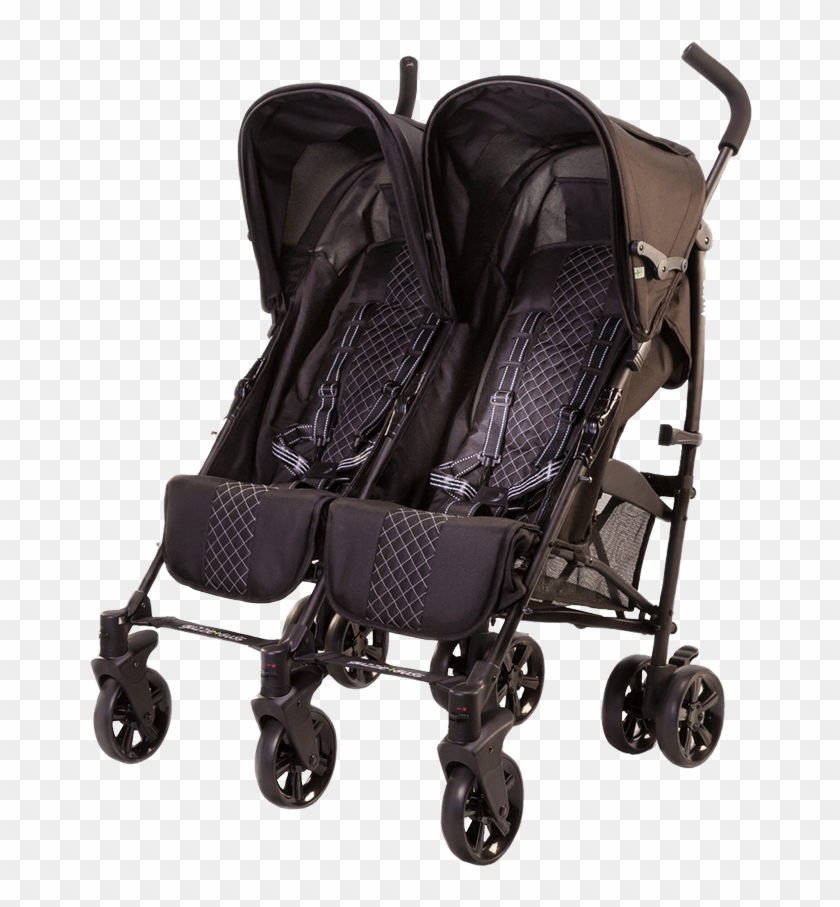 Guzzie Guss Black Twice - Double Umbrella Stroller Clipart