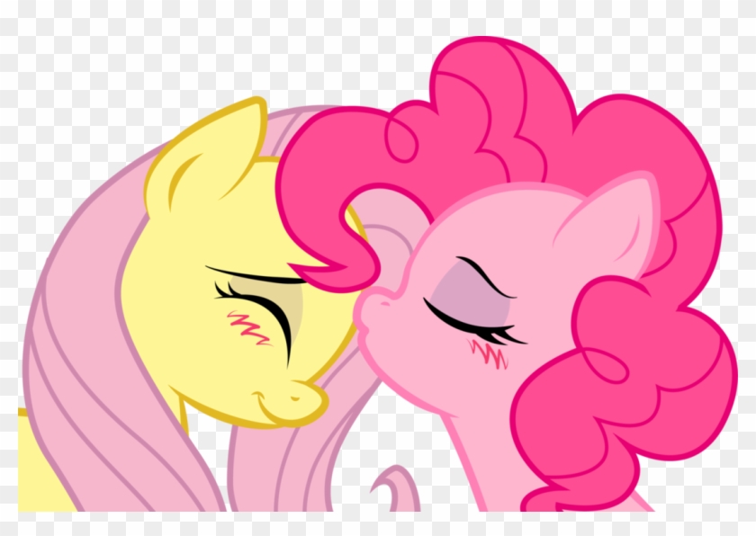 1551081431879 - Pinkie X Fluttershy Kiss Clipart #2283722