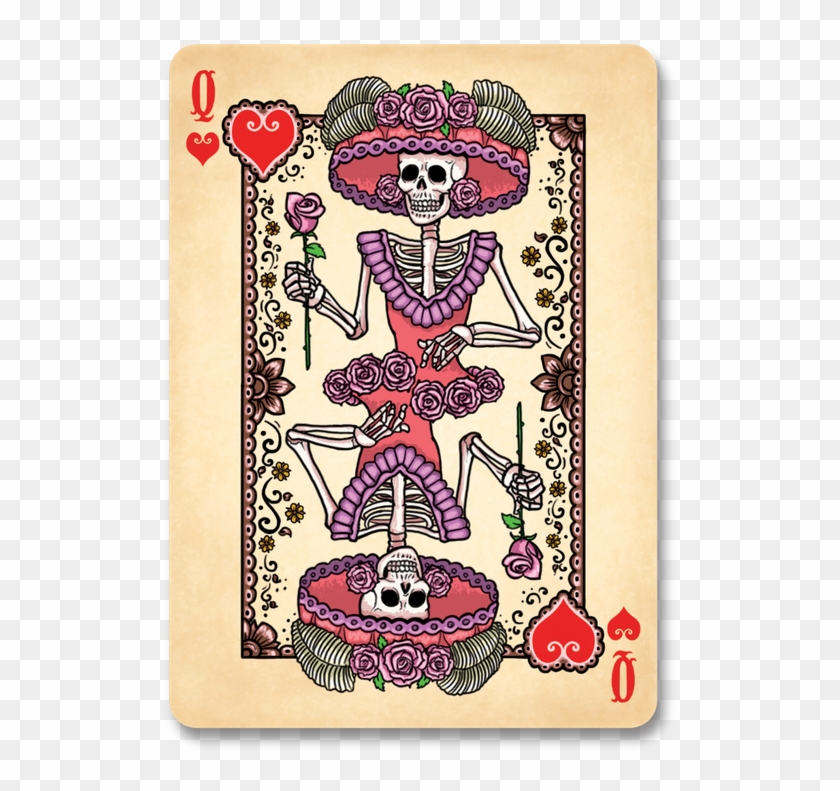 Dia De Los Muertos Bicycle Playing Cards - Dia De Los Muertos Card Clipart