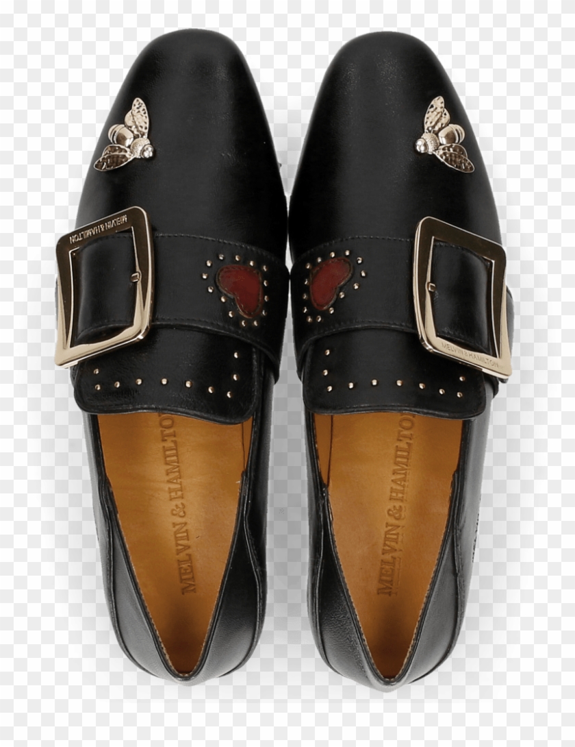 Loafers Luna 2 Nappa Black Bee Gold - Slip-on Shoe Clipart #2284835